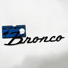 Bronco Outer Banks Insignias de guardabarros Emblema Tailgate 3d Blue vs Negro
 6