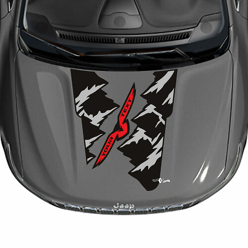 Texto Personalizado Montañas Águila Vinilo Calcomanía Pegatina Gráfico para Jeep Cherokee Trailhawk