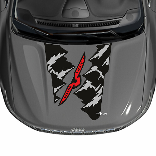 Jeep Cherokee Trailhawk Montañas Capucha Pegatina de calcomanía de vinilo Gráfico
