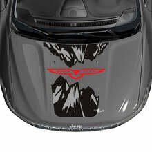 Texto Personalizado Montañas Águila Vinilo Calcomanía Pegatina Gráfico para Jeep Cherokee Trailhawk 2