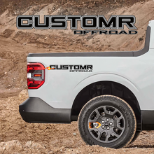 CUSTOMR Offroad Mountain Outline Pair Lateral de la caja Adhesivo de vinilo para Ford F-250_2