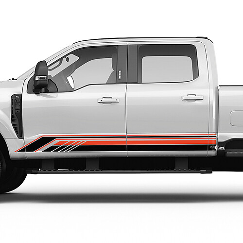Ford F150 F250 F350 Rocker Panel lateral Rayas Gráficos de pegatinas de vinilo 2 colores
