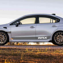 Combinar el panel de balancín Skirt Body Carry Carreting Stripe Racing Calabe de vinilo Pegatina ajustada Suba WRX
 2