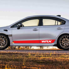 Combinar el panel de balancín Skirt Body Carry Carreting Stripe Racing Calabe de vinilo Pegatina ajustada Suba WRX
 3