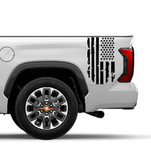 Combinar Toyota Tundra Bed Fender trasero destruido Grange USA Flag Logotipo de rayas Pegatinas de vinilo Decal 2
 3