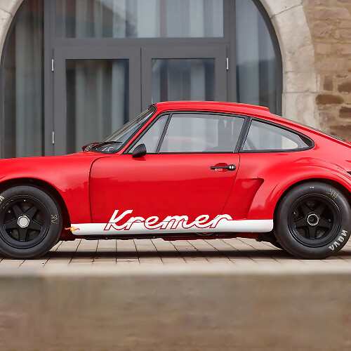 Vinilo adhesivo de rayas laterales con nombre personalizado para Porsche 911 Carrera
