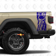 Jeep Gladiator USA Bandera destruida Peguisper Seginas Caderas de Vinyl Graphics Bed Patinas de vinilo Pegatizas de vinilo
 3