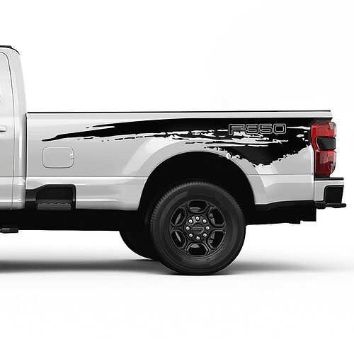 Ford F350 Bed Splash Splash Grunge Kit de calcomanía de vinilo Gráficos laterales
