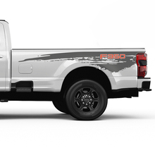 Ford F350 Bed Splash Splash Grunge Kit de calcomanía de vinilo Gráficos laterales
 2