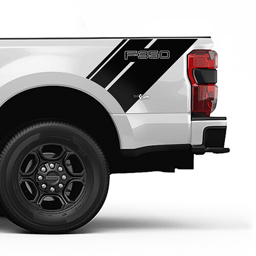Ford F350 Bed Side Stripes Kit de calcomanía de vinilo Gráficos laterales

