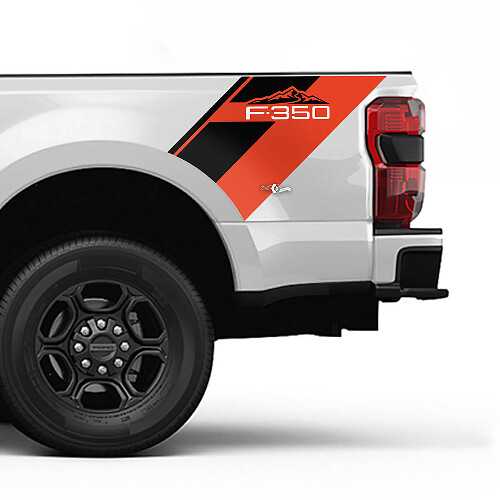 Ford F350 Bed Side Stripes Kit de calcomanía de vinilo Gráficos laterales
