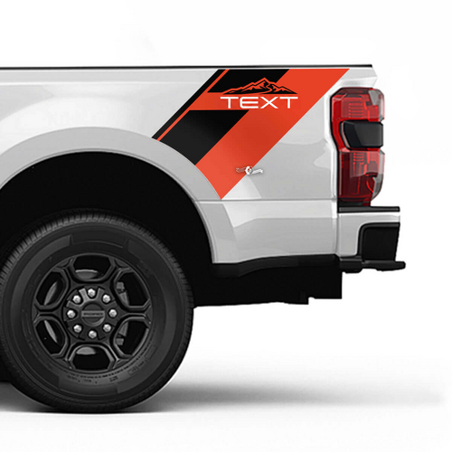 Musclecar F350 Bed Side Stripes Kit de calcomanía de vinilo Gráficos laterales

