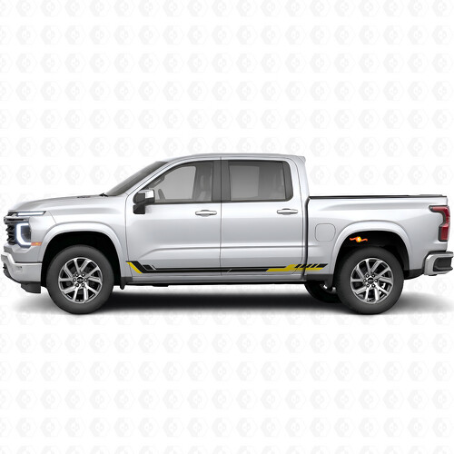 Tiras de Vinilo de Línea de Carrera para Puertas y Paneles Laterales para Chevrolet Silverado 1500 Próxima Generación 2027_1