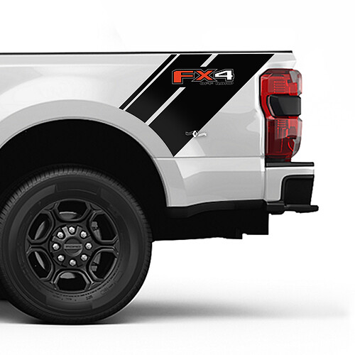 Ford FX4 Bed Singes Stripas Kit de calcomanías de vinilo GRÁFICOS SED

