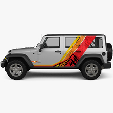 Montañas Mapa topográfico Puertas laterales retro kit de rayas para jeep wrangler
 2