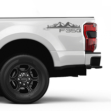 Montañas F350 árboles lado de cama Kit de calcomanías de calcomanías de vinilo gráficos laterales para camiones Ford
 2