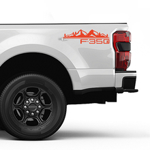 Montañas F350 árboles lado de cama Kit de calcomanías de calcomanías de vinilo gráficos laterales para camiones Ford
 3