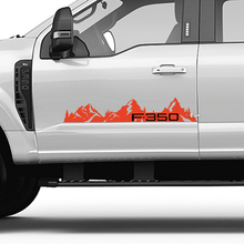 Montañas F350 árboles de cama lado de cama Kit de calcomanías de calcomanías gráficos laterales de vinilo para camiones Ford
 3