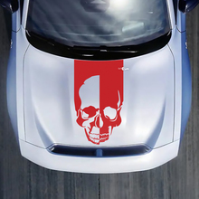 Pegatina de calcomanía de rayas de calavera de capucha para Dodge Charger Electric
 3