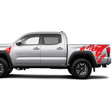 Pegatina de calcomanía de vinilo trasero y lateral delantero TRD para Toyota Tacoma
 3