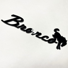 Bronco Fender Insignias Tailgate Emblem 3d Insignia gris Vs Negro
 4