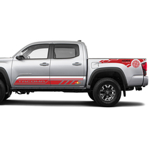 Tacoma 4x4 fuera de la carretera trasera con paneles de balancín rayas calcomanías de vinilo para Toyota Tacoma
 3