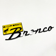 Bronco Outer Banks Insignias de guardabarros Emblema 3D Insignia Amarillo Vs Negro
 4