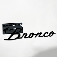 Bronco Outer Banks Fender Insignias Tailgate Emblem 3d Insignia Gris Vs Negro
 2