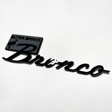 Bronco Outer Banks Fender Insignias Tailgate Emblem 3d Insignia Gris Vs Negro
 3