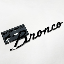 Bronco Outer Banks Fender Insignias Tailgate Emblem 3d Insignia Gris Vs Negro
 4