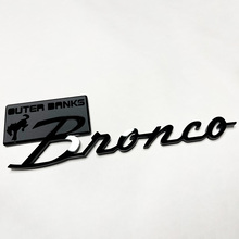 Bronco Outer Banks Fender Insignias Tailgate Emblem 3d Insignia Gris Vs Negro
 5