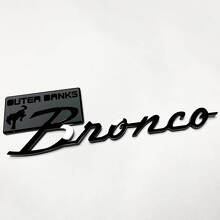 Placa 3D Estilo Outer Banks para guardabarros o portón trasero para musclecar horse_5