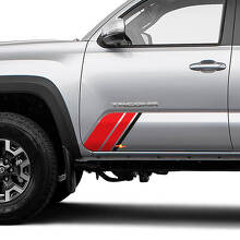 Kit de vinilos con franjas triples laterales para Toyota Tacoma_3