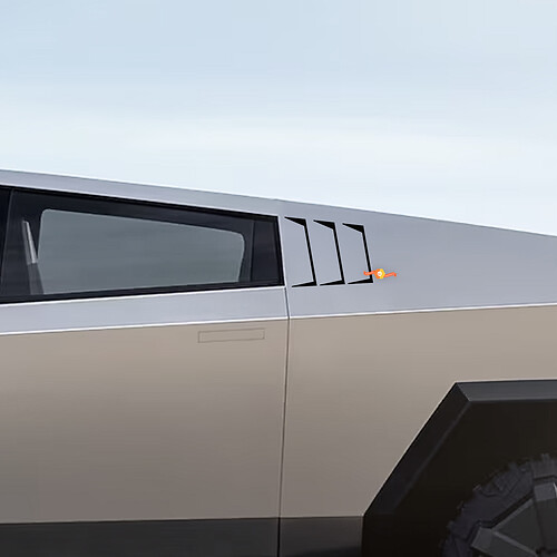 Calcomanías de Louvers para la ventana trasera de Tesla Cybertruck
