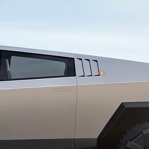 Kit de Calcomanías de Vinilo para Rejillas Laterales para Tesla Cybertruck