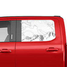 Montañas laterales Mapa topográfico Ventana Calcomanía gráficos de pegatinas de vinilo para camiones Ford 2
 2