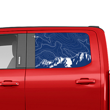 Montañas laterales Mapa topográfico Ventana Calcomanía gráficos de pegatinas de vinilo para camiones Ford 2
 3