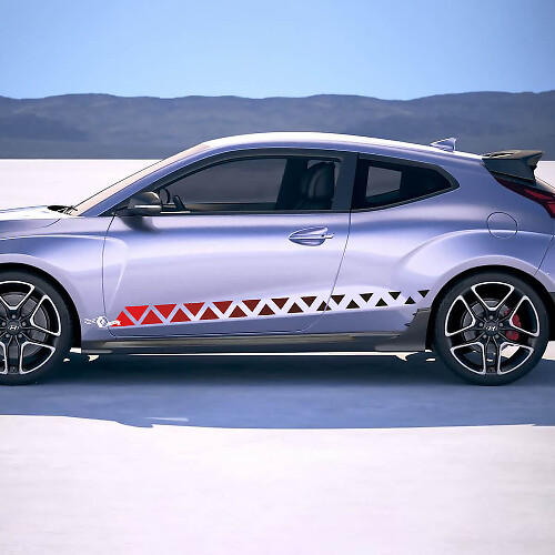 Striegas de carreras Striegas de vinilo Pegatinas de vinilo Ajuste a Hyundai Veloster
