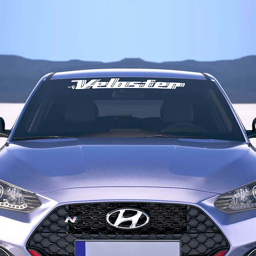 Calcomanía de letras de marca para parabrisas Hyundai Veloster 1