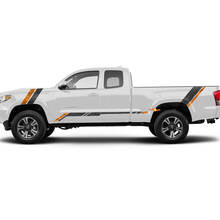 Toyota Tacoma Vintage Stripes Mapa topográfico Caperino lateral Palabras de calcomanía
 2