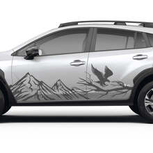 Pegatina gráfica de vinilo para puertas laterales Mountains Branch Eagle para Subaru Crosstrek 3