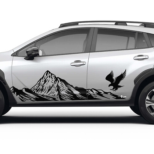 Vinilo adhesivo gráfico de puertas laterales Mountains Eagle para Subaru Crosstrek