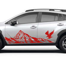 Vinilo adhesivo gráfico de puertas laterales Mountains Eagle para Subaru Crosstrek 2