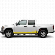 Vinilos de franjas para puertas y paneles de estribo Mountain Range para Chevrolet Colorado 1.ª generación 2004-2012_3
