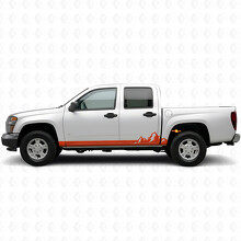 Vinilos de franjas para puertas y paneles de estribo Mountain Range para Chevrolet Colorado 1.ª generación 2004-2012_4