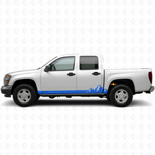 Vinilos de franjas para puertas y paneles de estribo Mountain Range para Chevrolet Colorado 1.ª generación 2004-2012_5