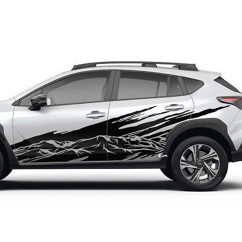 Paisaje Montañas Salpicadura Puertas Laterales Vinilo Calcomanía Gráfica para Subaru