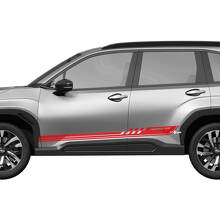 Puertas laterales Rayas a cuadros Decal de vinilo - Pegatina gráfica Universal Fit Suba Forester
 3