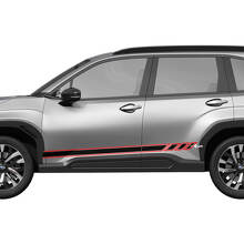 Pegatinas adhesivas de vinilo de franjas de competición para panel lateral de las puertas 4 para Subaru 2