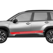 Panel de faldón lateral Pegatinas de rayas de carreras adhesivas de vinilo 2 para Subaru 2